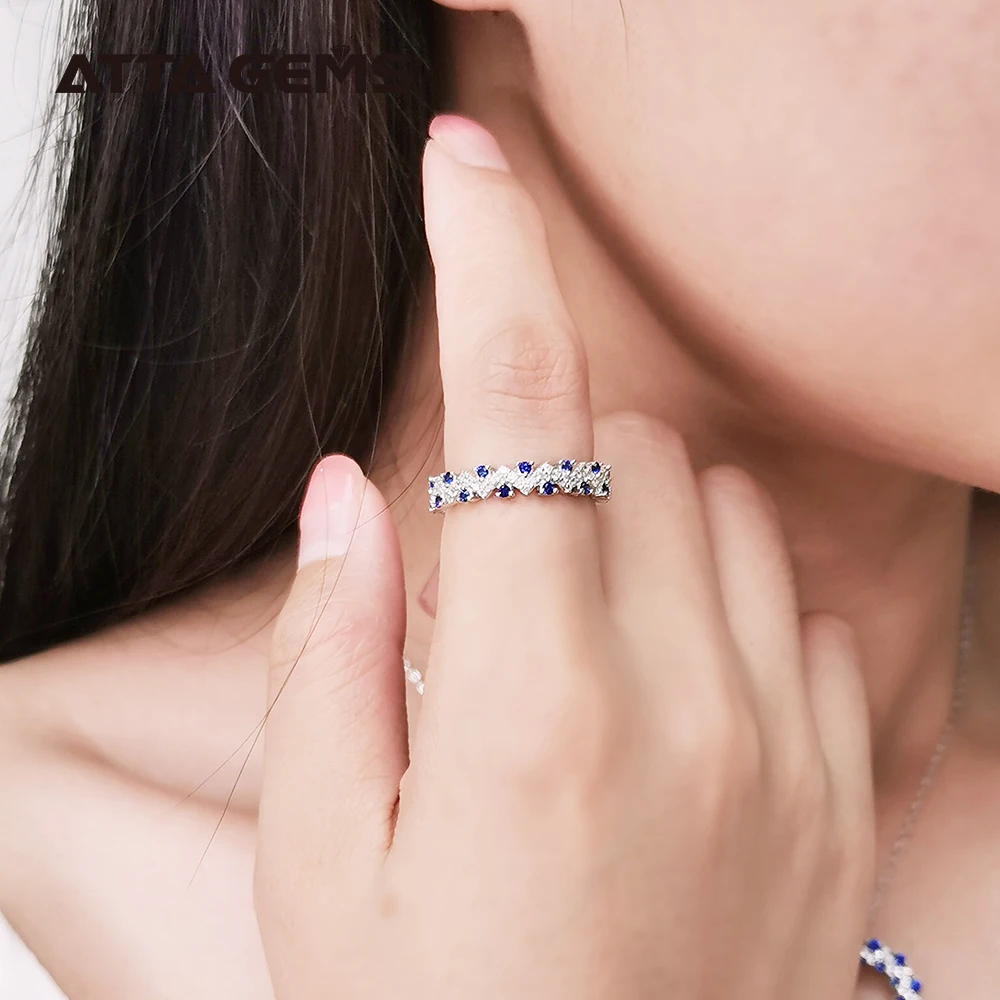 Blue Sapphire Sterling Silver Rings Size 6/7/8 Simple Fashion Design Created Sapphire Small round Top Jewelry Brand
Blue Sapphire Sterling Silver Rings Size 6/7/8 Simple Fashion Design Created Sapphire Small round Top Jewelry Brand