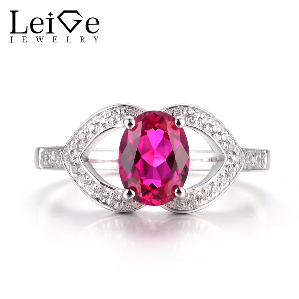 LeiGe Jewelry Ruby Proposal Rings July Birthstone Oval Cut Red Gemstone Rings Genuine Solid 925 Sterling Silver Gifts for Lady
LeiGe Jewelry Ruby Proposal Rings July Birthstone Oval Cut Red Gemstone Rings Genuine Solid 925 Sterling Silver Gifts for Lady