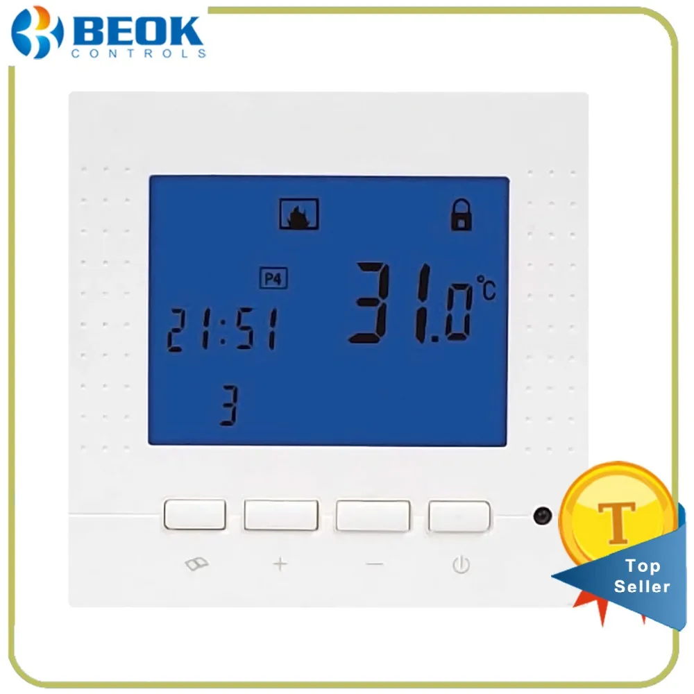 Beok TOL43S-EP терморегулятор синий экран термостат для теплого пола системы отопления