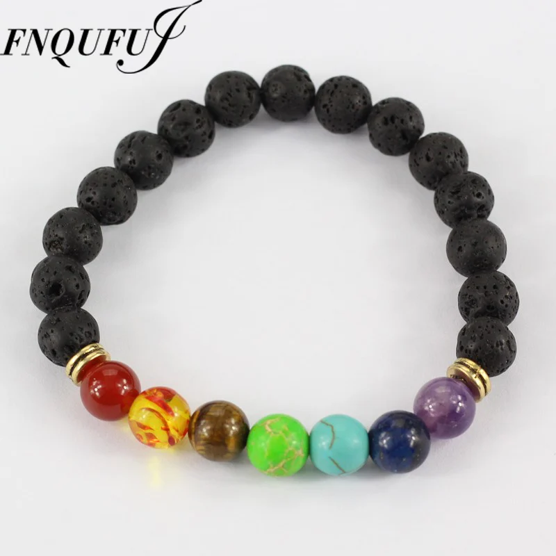 7 Chakra Healing Beaded Bracelet Natural Lava Stone Beads Bracelet For Women Reiki Prayer Fashion Jewelry
7 Chakra Healing Beaded Bracelet Natural Lava Stone Beads Bracelet For Women Reiki Prayer Fashion Jewelry