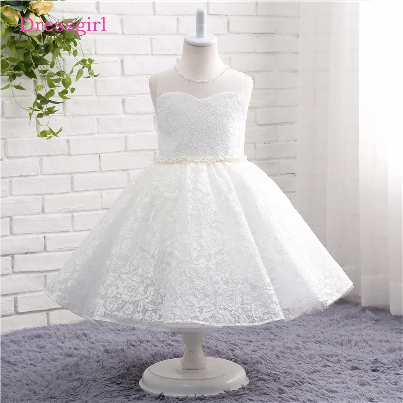 Ivory Flower Girl Dresses For Weddings A-line Scoop Lace Pearls First Communion Dresses For Little Girls
Ivory Flower Girl Dresses For Weddings A-line Scoop Lace Pearls First Communion Dresses For Little Girls