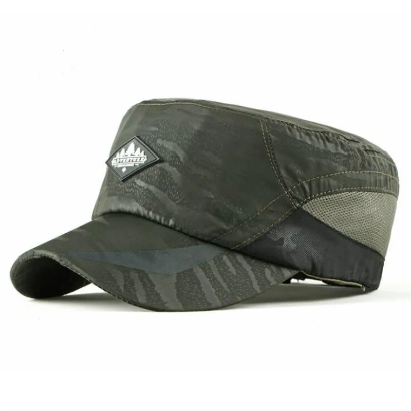 Summer Mesh Military Hat Polyester Quick Drying Men Flat Top Cap Outdoor Retro Sports Hat Male Baseball Cap Hip Hop Cadet Hat
Summer Mesh Military Hat Polyester Quick Drying Men Flat Top Cap Outdoor Retro Sports Hat Male Baseball Cap Hip Hop Cadet Hat
