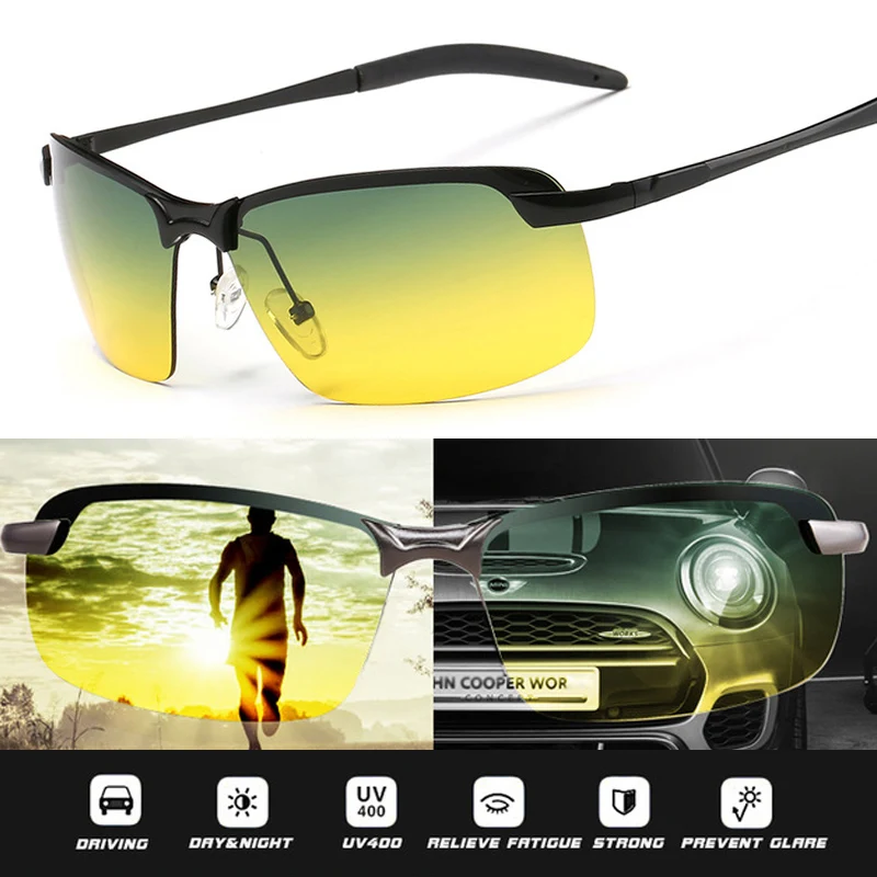 Unisex Day Night Vision Goggles Sunglasses Men Women Car Safety Driving Glasses Yellow Anti-glare Alloy Frame Driver Eyeglasses
Unisex Day Night Vision Goggles Sunglasses Men Women Car Safety Driving Glasses Yellow Anti-glare Alloy Frame Driver Eyeglasses