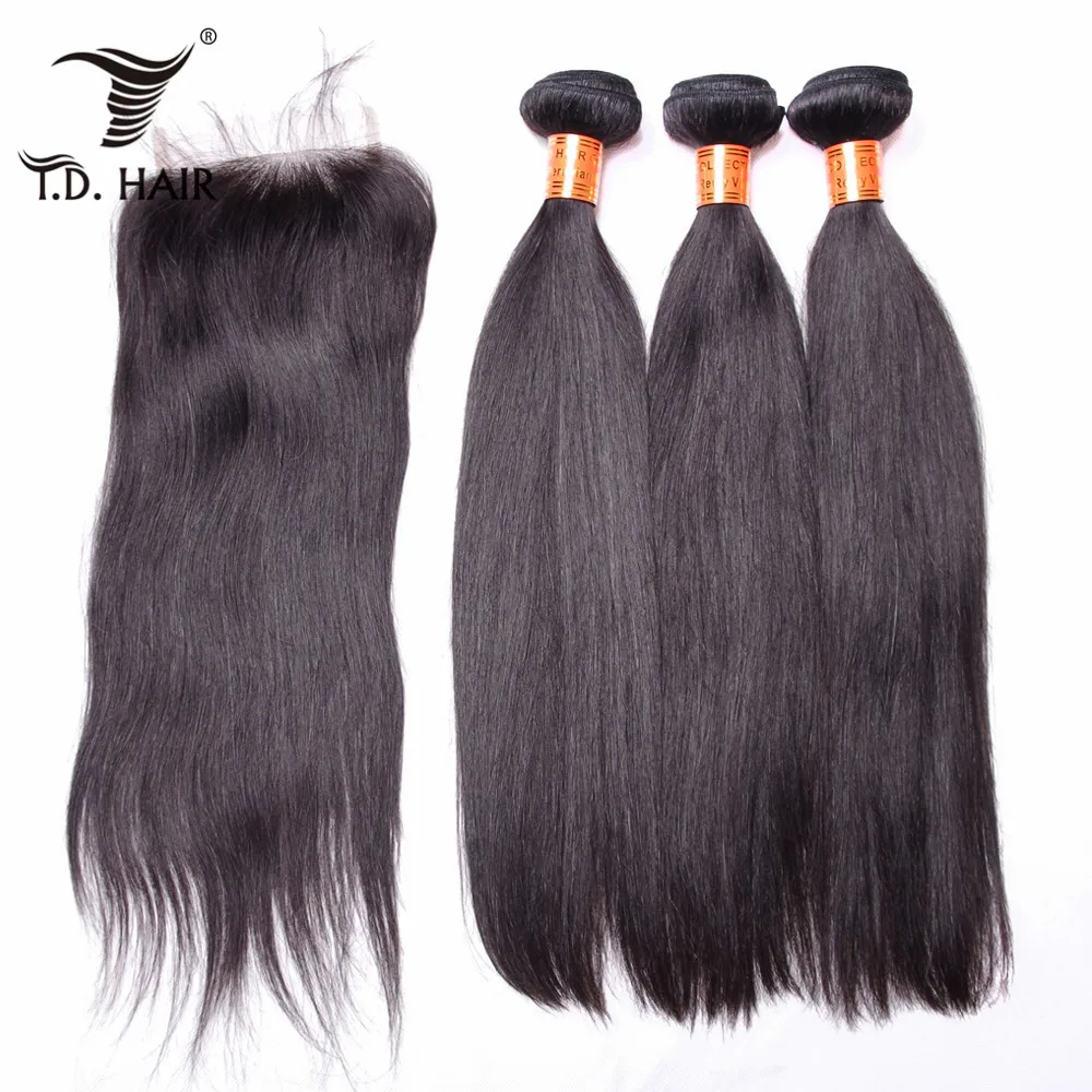 Brazilian Straight Remy Human Hair 3 Bundles with 4x4 Lace Closure Free Middle Three Part TD HAIR
Brazilian Straight Remy Human Hair 3 Bundles with 4x4 Lace Closure Free Middle Three Part TD HAIR