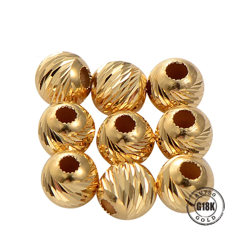 2018 NEW Genuine 18K Yellow Gold Spiral Lines beads Fit Original Jewelry Making Necklace Bracelet Earring DIY Jewelry
2018 NEW Genuine 18K Yellow Gold Spiral Lines beads Fit Original Jewelry Making Necklace Bracelet Earring DIY Jewelry
