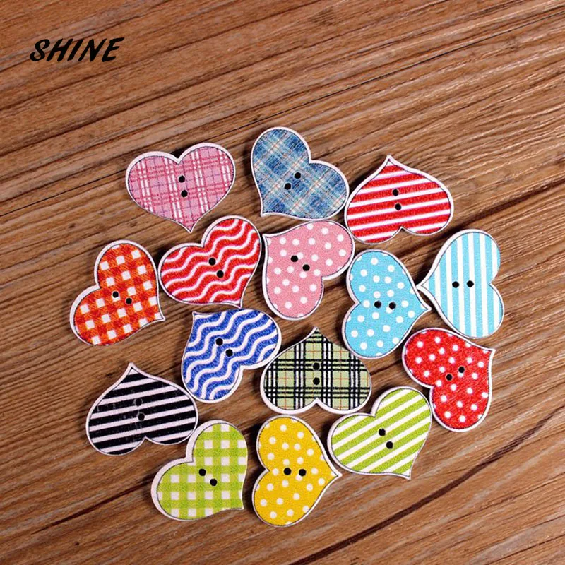 SHINE Wooden Sewing Buttons Scrapbooking Heart Mixed Two Holes Retro 25 x 18mm 50 PCs Costura Botones Decorate bottoni botoes
SHINE Wooden Sewing Buttons Scrapbooking Heart Mixed Two Holes Retro 25 x 18mm 50 PCs Costura Botones Decorate bottoni botoes
