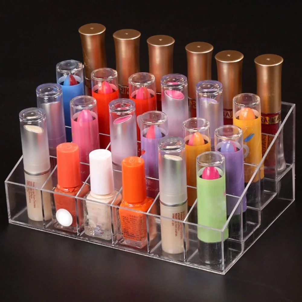 24solt Lipstick Stand Case Cosmetic Makeup Tools Organizer Holder stand makeup cases Sundry Plastic Box organizador make up tool
24solt Lipstick Stand Case Cosmetic Makeup Tools Organizer Holder stand makeup cases Sundry Plastic Box organizador make up tool