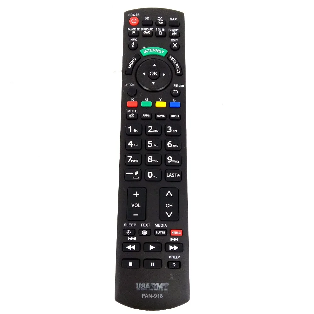 Новый универсальный пульт дистанционного управления PAN-918 для Panasonic TV с NETFLIX 3D для N2QAYB000485 N2QAYB000100 N2QAYB000221 Fernbedienung
Новый универсальный пульт дистанционного управления PAN-918 для Panasonic TV с NETFLIX 3D для N2QAYB000485 N2QAYB000100 N2QAYB000221 Fernbedienung