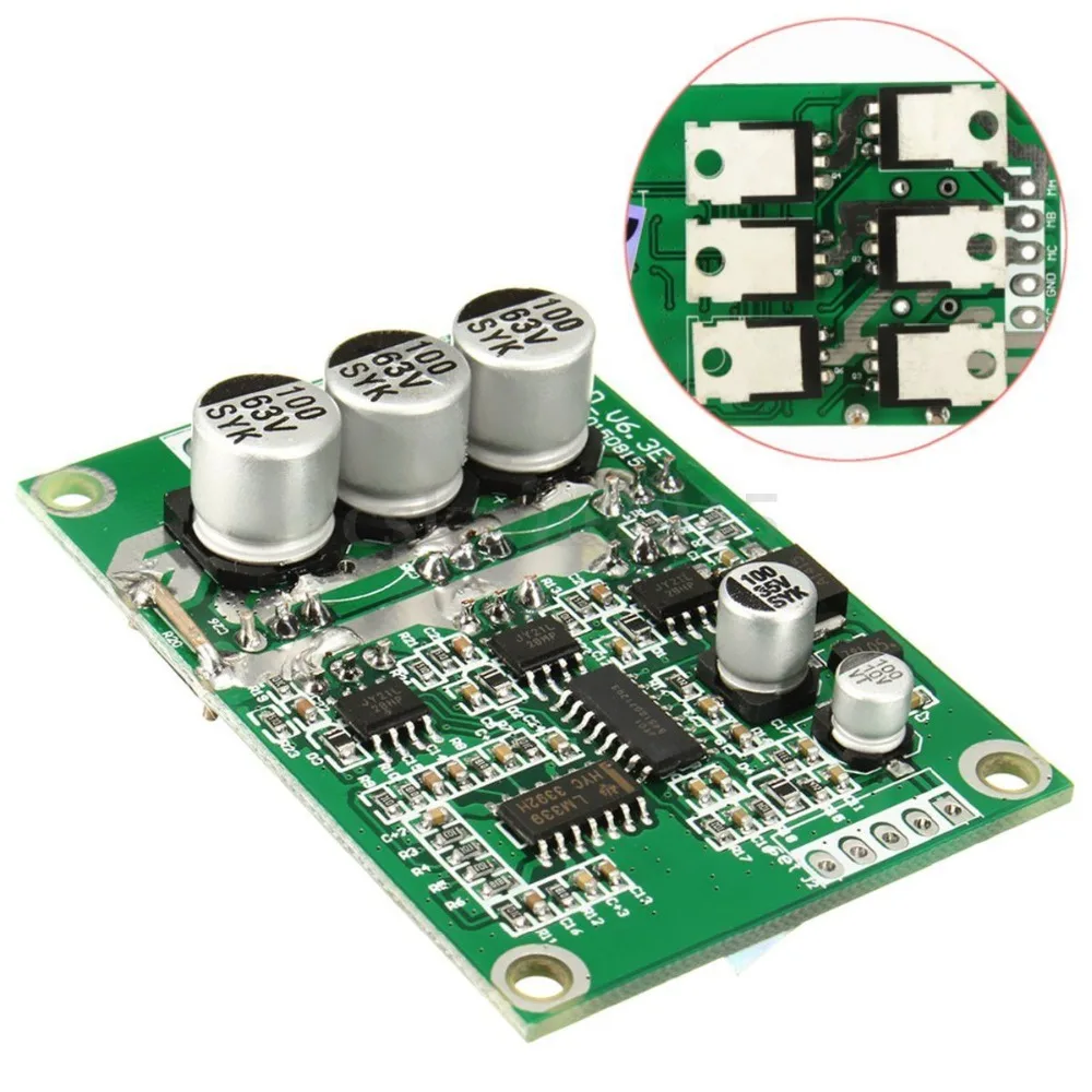 500W PWM Brushless Motor Controller No Hall DC Motor Automotive Balance BLDC Driver Control Board 12V 24V 36V DC
500W PWM Brushless Motor Controller No Hall DC Motor Automotive Balance BLDC Driver Control Board 12V 24V 36V DC