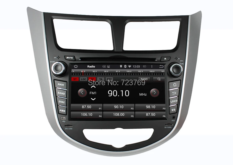 Чистый Android 4.4.4 автомобильный DVD GPS навигация для Hyundai Verna Accent Solaris (2011-2012) |