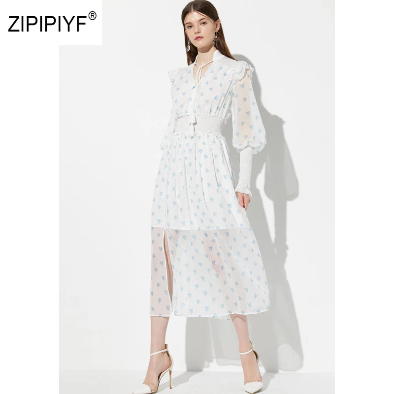 Original Fairy New Fashion Women Dresses V-Neck lace up Ruffles Lantern Sleeve printing Slim Dress Female Slit Vestidos AB372
Original Fairy New Fashion Women Dresses V-Neck lace up Ruffles Lantern Sleeve printing Slim Dress Female Slit Vestidos AB372
