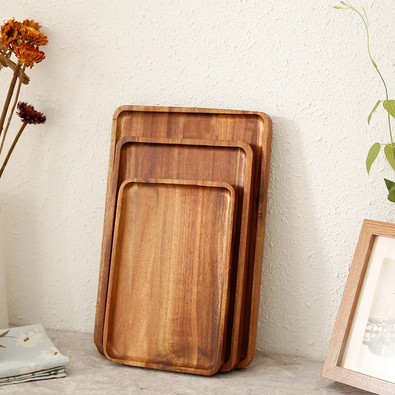 LOGO customized Square vintage wood plate coffee shop acacia wooden tray tea snack food rectangle dish
LOGO customized Square vintage wood plate coffee shop acacia wooden tray tea snack food rectangle dish