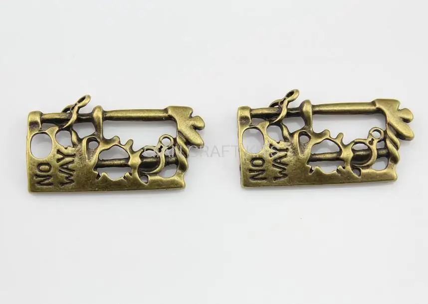 

50pcs big lock charm locks antique bronze zinc alloy Charm Pendant drops DIY Supplies bracelet 40X19mm lead and nickle free