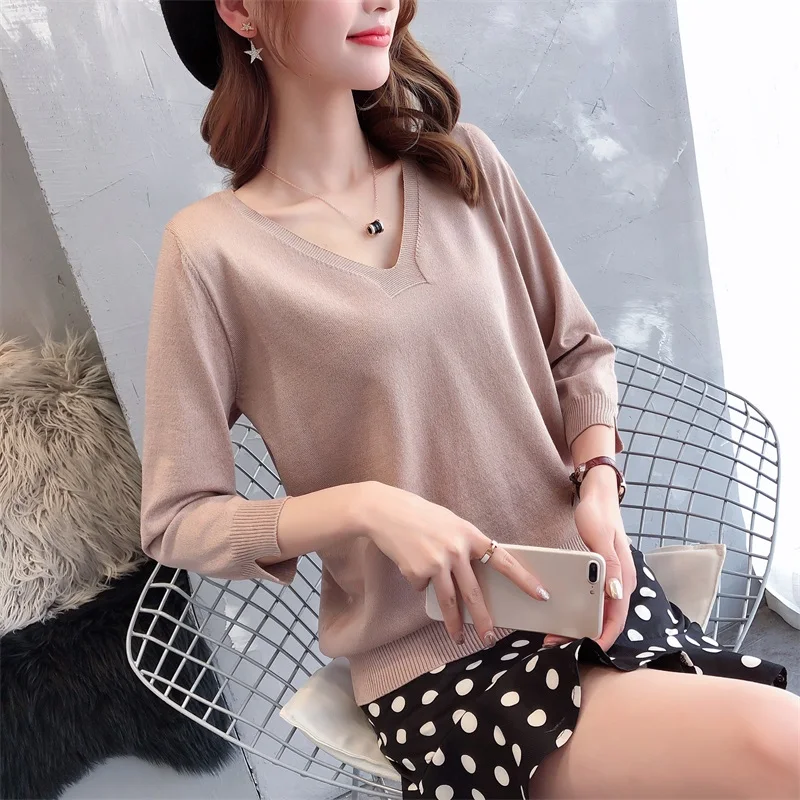 2019 Summer with new knit cuff v-neck cultivate one's morality split sleeve head dress loose comfortable Figure with
2019 Summer with new knit cuff v-neck cultivate one's morality split sleeve head dress loose comfortable Figure with