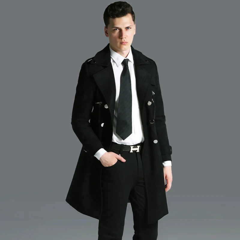 Minglu Long Mens Coat Luxury Suede Fabric Double Breasted Mens Jackets And Coats Plus Size 6xl Fashion Solid Coloar Man Trench
Minglu Long Mens Coat Luxury Suede Fabric Double Breasted Mens Jackets And Coats Plus Size 6xl Fashion Solid Coloar Man Trench