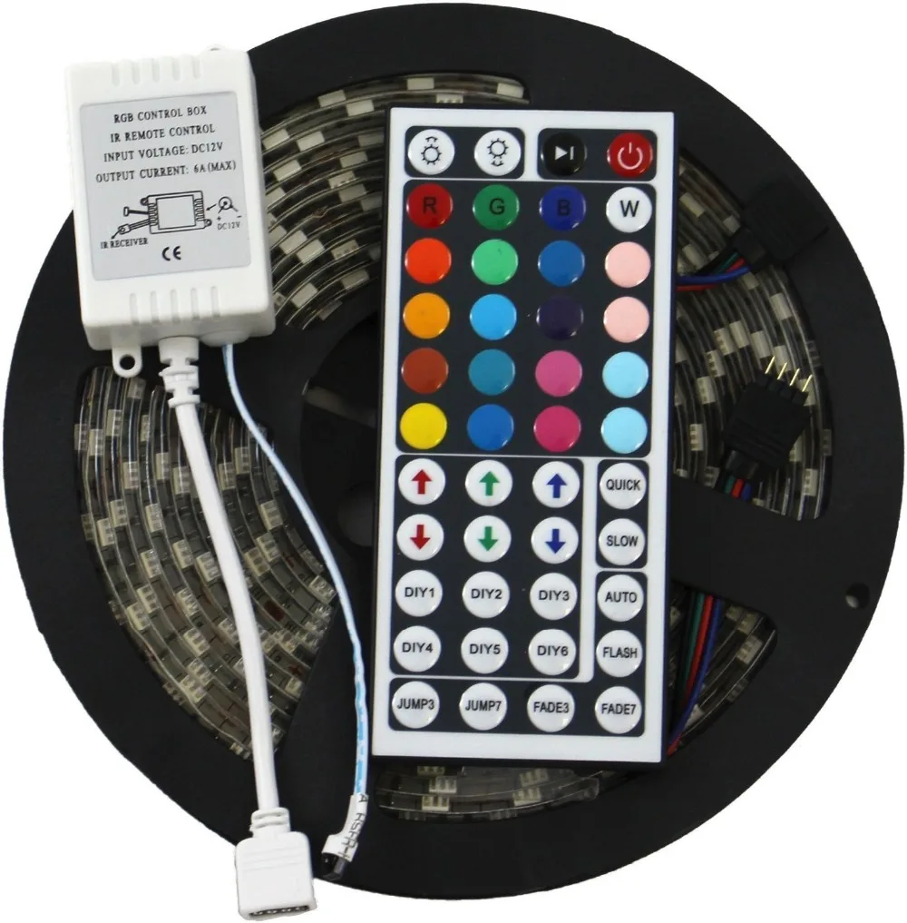 Free shipping 5050 RGB led strips with 44Key led controller DC12V 5M 300led waterproof RGB led strip light outdoor 5050 led kit
Free shipping 5050 RGB led strips with 44Key led controller DC12V 5M 300led waterproof RGB led strip light outdoor 5050 led kit