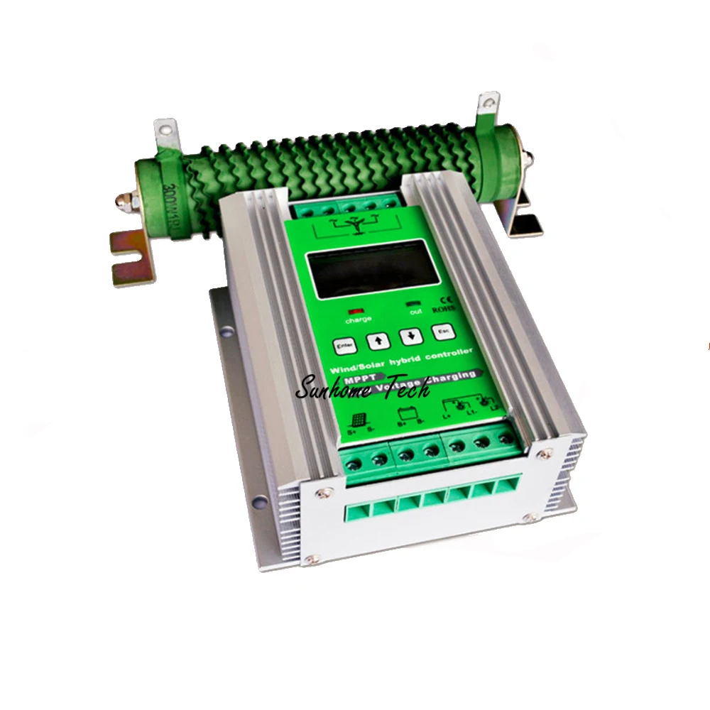 800W LCD mppt wind solar hybrid controller with dump load resistor 24V 800w (500W wind+ 300W solar), booster charging
800W LCD mppt wind solar hybrid controller with dump load resistor 24V 800w (500W wind+ 300W solar), booster charging