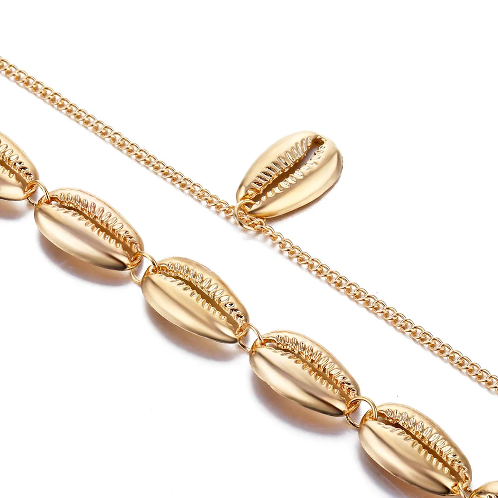 New Design Boho Double Layer Shell Pendant Necklace Women Fashion Ocean Beach Necklaces Bohemian Shell Choker Jewelry
New Design Boho Double Layer Shell Pendant Necklace Women Fashion Ocean Beach Necklaces Bohemian Shell Choker Jewelry