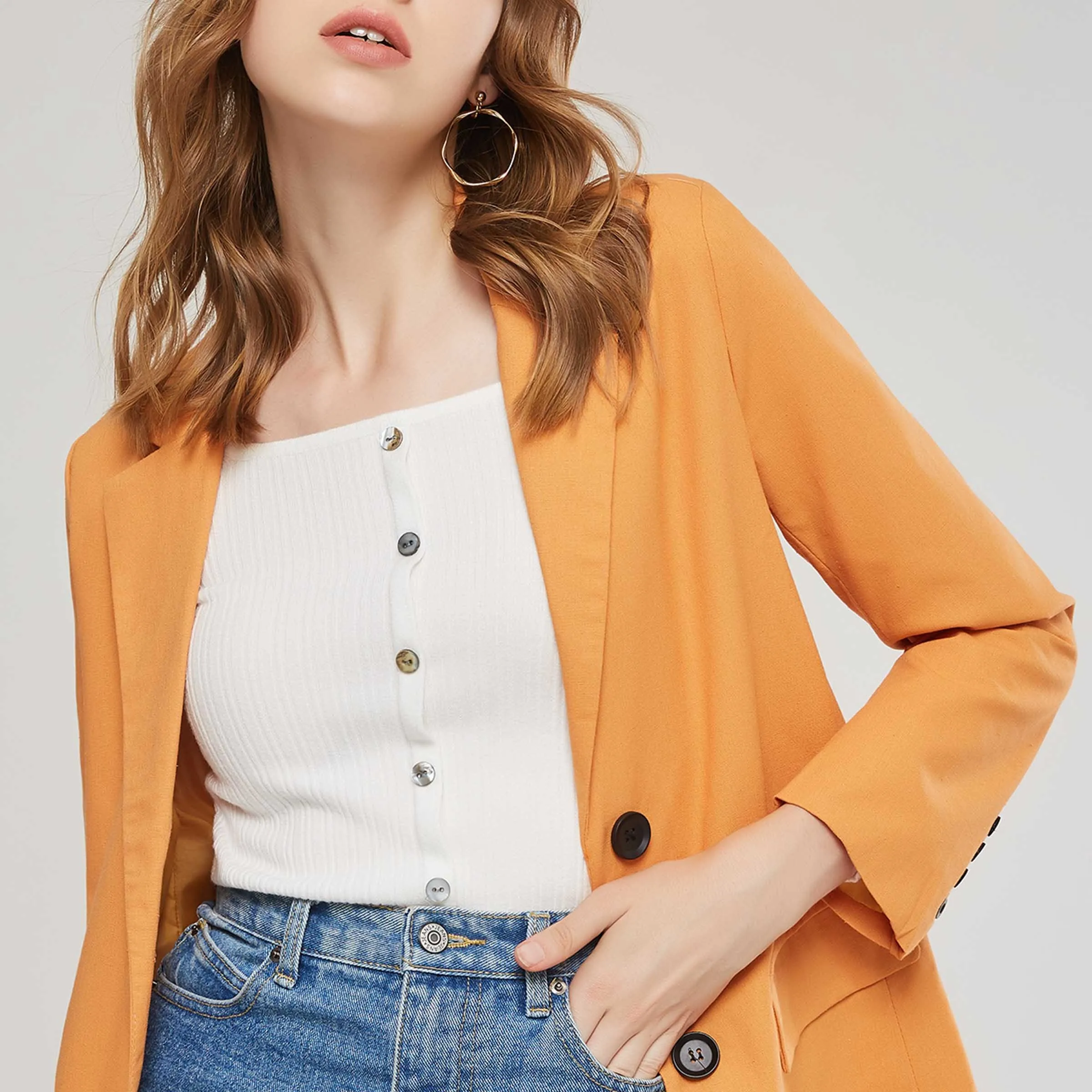 Casual Blazer Women Jacket Coat Autumn Nice Pocket Split Office Lady Work Outerwear Fashion Pop High Street Loose Orange Blazers
Casual Blazer Women Jacket Coat Autumn Nice Pocket Split Office Lady Work Outerwear Fashion Pop High Street Loose Orange Blazers