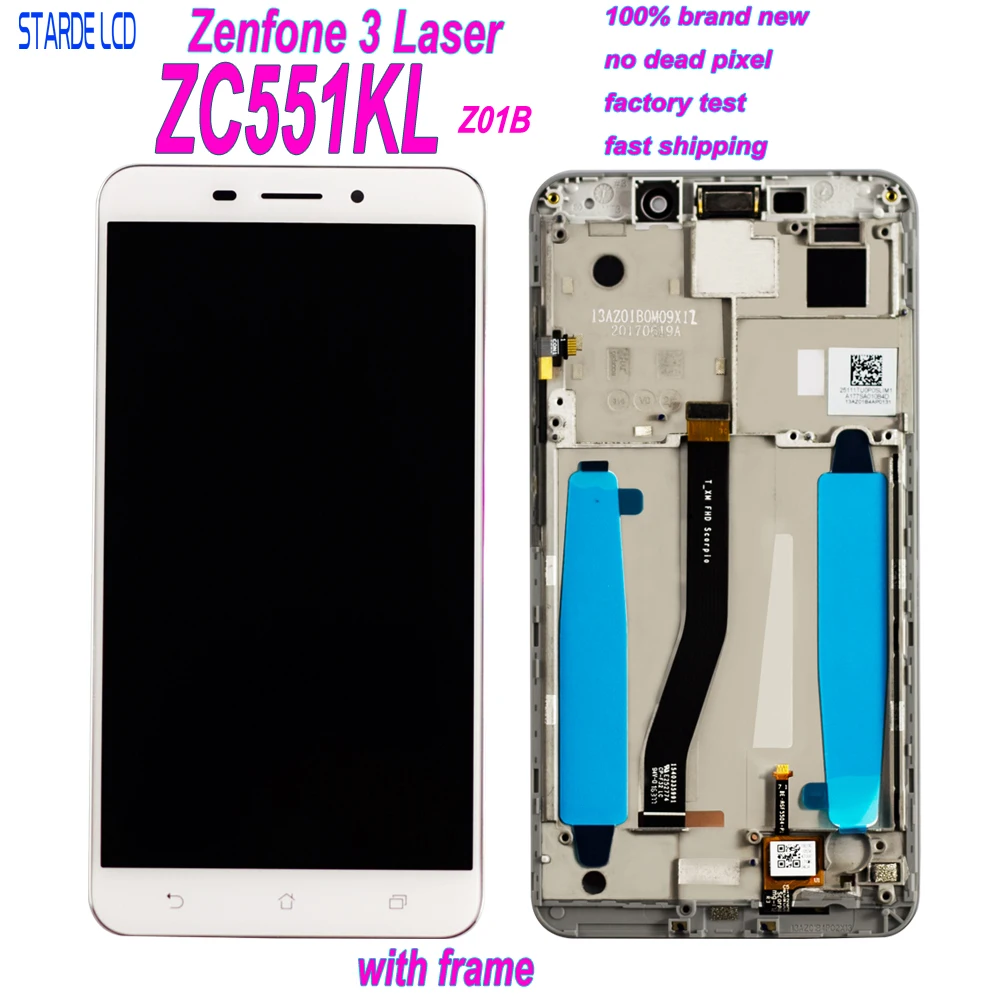 5.5'' for Asus ZenFone 3 Laser ZC551KL Z01BDC LCD Display Touch Screen Digitizer Assembly with Frame Lcd Replacement with Tools
5.5'' for Asus ZenFone 3 Laser ZC551KL Z01BDC LCD Display Touch Screen Digitizer Assembly with Frame Lcd Replacement with Tools
