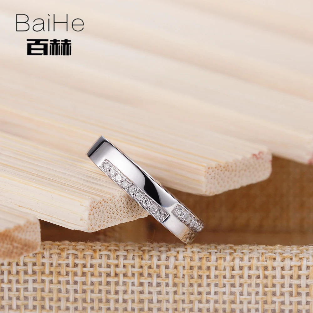 BAIHE Genuine Sterling Silver 925 0.12CT H/SI Round Natural Diamonds Wedding Women Trendy Fine Jewelry Man Ring Women
BAIHE Genuine Sterling Silver 925 0.12CT H/SI Round Natural Diamonds Wedding Women Trendy Fine Jewelry Man Ring Women
