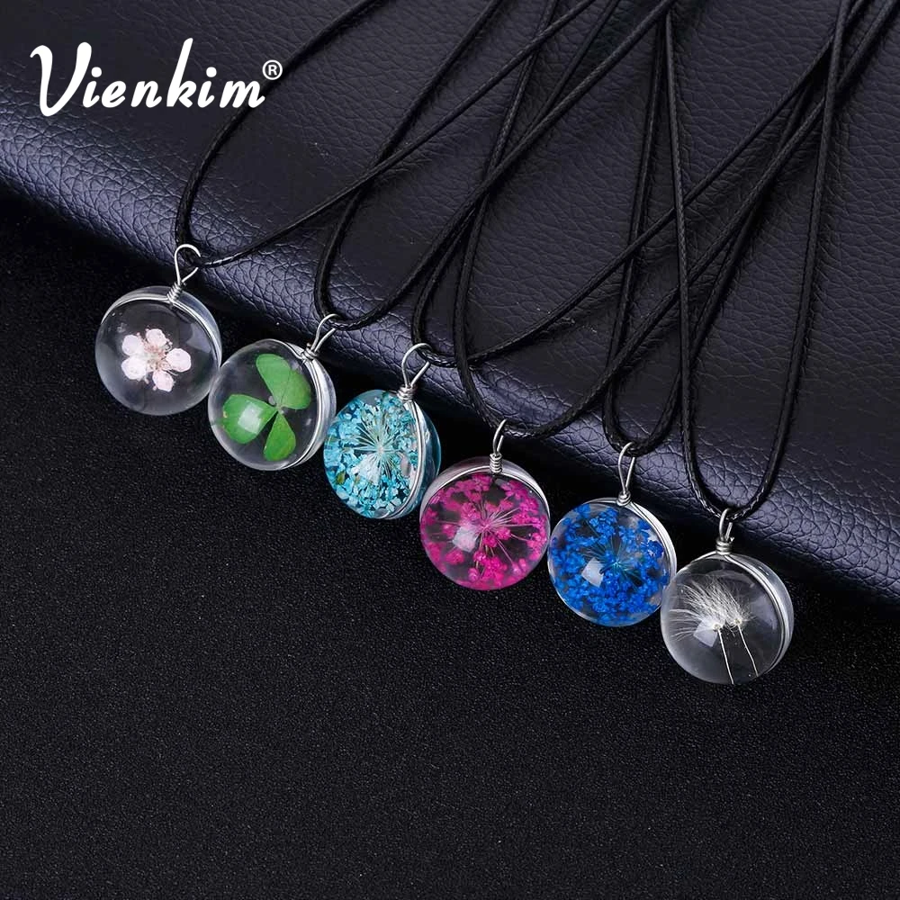 Vienkim Chic Transparent Resin Hot Fashion Crystal Ball Clover Necklace Plant flower Pendant Chain Necklace For Girlfriend Gift
Vienkim Chic Transparent Resin Hot Fashion Crystal Ball Clover Necklace Plant flower Pendant Chain Necklace For Girlfriend Gift