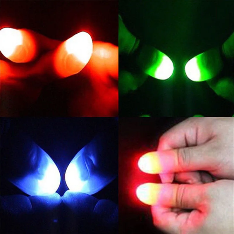 2pcs/set Magic Thumbs Light Toys for Adult Magic Trick Props Blue Light Led Flashing Fingers Halloween Party Toys for Children
2pcs/set Magic Thumbs Light Toys for Adult Magic Trick Props Blue Light Led Flashing Fingers Halloween Party Toys for Children