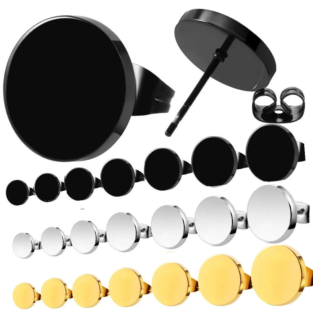 2Pcs/lot Surgical Steel Earrings Black Circle Ear Stud Piercing Male Cartilage Helix Earring Piercings Jewelry For Unisex
2Pcs/lot Surgical Steel Earrings Black Circle Ear Stud Piercing Male Cartilage Helix Earring Piercings Jewelry For Unisex