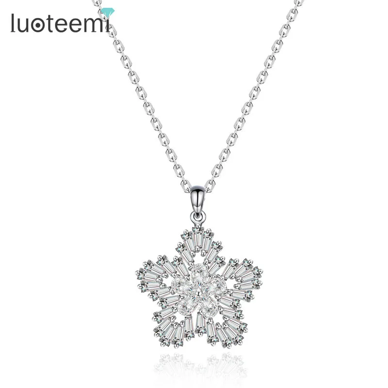 LUOTEEMI Brand Fashion Style Summer Pave Clear Cubic Zircon Star Pendant Necklace for Delicate Women Shining Jewelry Wholesale
LUOTEEMI Brand Fashion Style Summer Pave Clear Cubic Zircon Star Pendant Necklace for Delicate Women Shining Jewelry Wholesale