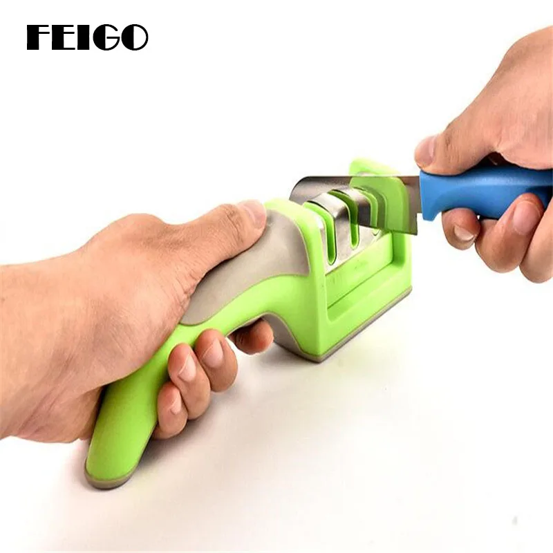 FEIGO Two Stage Ceramic Knife Sharpener Kitchen Whetstone Sharpening Stone Knives Grinder Diamond Ceramic Grindstone Tool F396
FEIGO Two Stage Ceramic Knife Sharpener Kitchen Whetstone Sharpening Stone Knives Grinder Diamond Ceramic Grindstone Tool F396