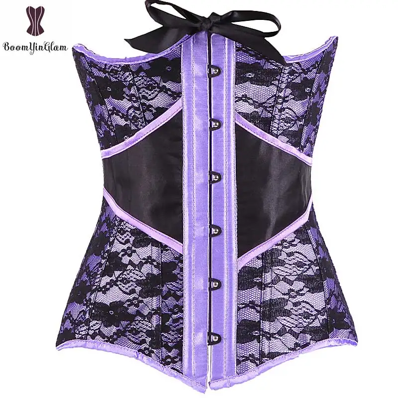 Underbust Push Up Purple Lace Corset Top Cover Hip Bustier Outwear Floral Korset Exquisite Corsets Gothic korsett for Sexy women
Underbust Push Up Purple Lace Corset Top Cover Hip Bustier Outwear Floral Korset Exquisite Corsets Gothic korsett for Sexy women