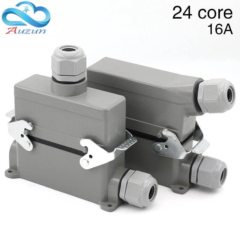 H16B - HE - 024-3 24 core heavy connectors high base a two-button 16 a500v screws on both sides
H16B - HE - 024-3 24 core heavy connectors high base a two-button 16 a500v screws on both sides