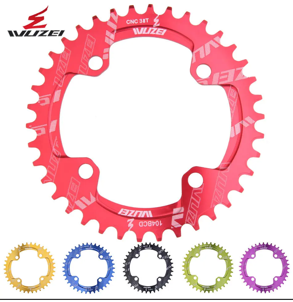 WUZEI Single 11 Speed system Narrow Wide BCD 104 ROUND 32T 34T 36T 38T for MTB 11s 10s 9s Crankset Chainwheel Ring
WUZEI Single 11 Speed system Narrow Wide BCD 104 ROUND 32T 34T 36T 38T for MTB 11s 10s 9s Crankset Chainwheel Ring