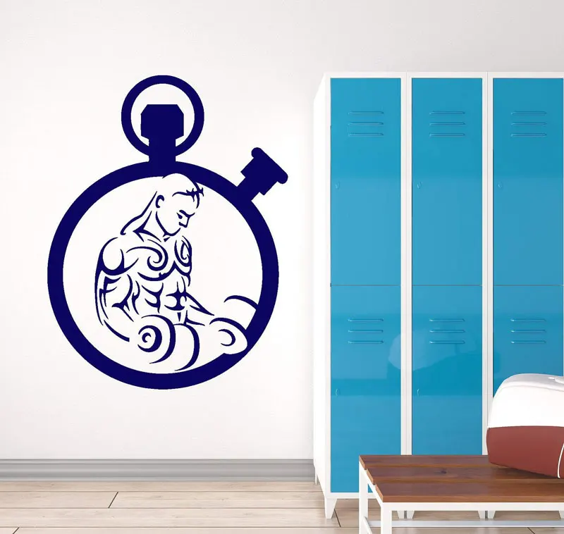 Vinyl wall decal gym muscle beautiful body stopwatch dumbbell sticker locker room, home interior JSF17
Vinyl wall decal gym muscle beautiful body stopwatch dumbbell sticker locker room, home interior JSF17