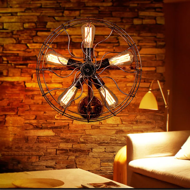 Nordic Loft Retro Fan Iron Wall Light E27 Edison Bulbs Bar Cafe Decoration Wall Light Free Shipping
Nordic Loft Retro Fan Iron Wall Light E27 Edison Bulbs Bar Cafe Decoration Wall Light Free Shipping