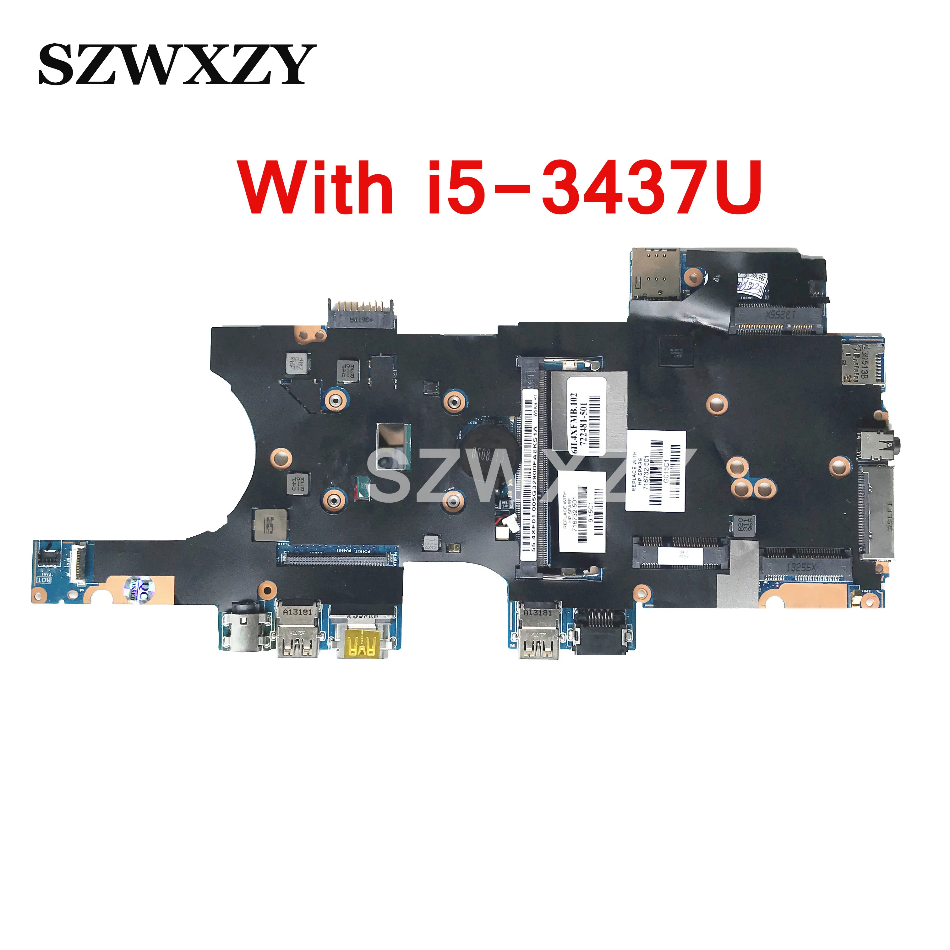 Для HP 810 810-G1 материнская плата для ноутбука 716732-001 716732-501 716732-601 I5-3437U CPU Полная