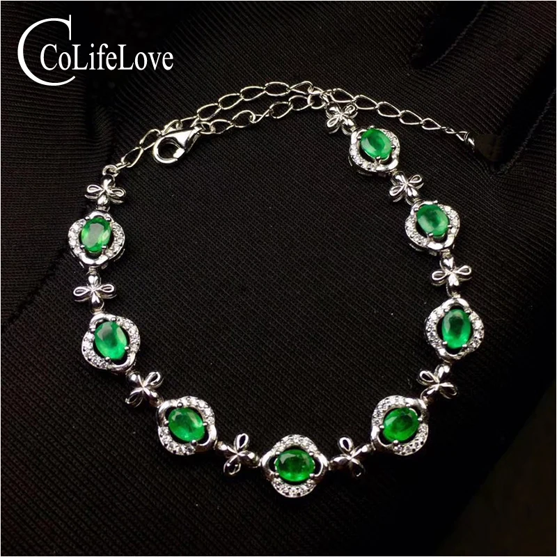 Fashion emerald bracelet for evening party 8 pcs 3 mm * 5 mm natural emerald bracelet 925 sterling silver emerald jewelry
Fashion emerald bracelet for evening party 8 pcs 3 mm * 5 mm natural emerald bracelet 925 sterling silver emerald jewelry