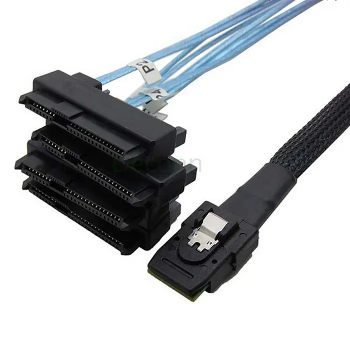 Internal 36 Pin Mini SAS SFF-8087 Host to 4 SFF-8482 Target Hard Disk and SATA 15pin Power Cable 100cm |