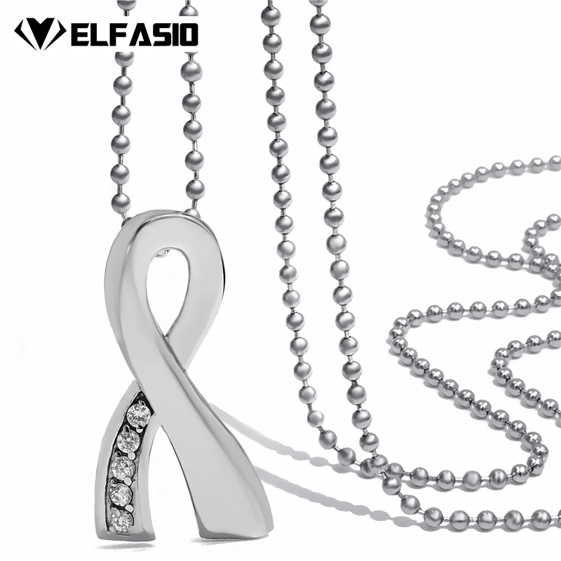 Women's Necklace Silver Ribbon CZs Cremation Keepsake Memorial Urn Stainless Steel Pendant Chain Jewelry UP044
Women's Necklace Silver Ribbon CZs Cremation Keepsake Memorial Urn Stainless Steel Pendant Chain Jewelry UP044