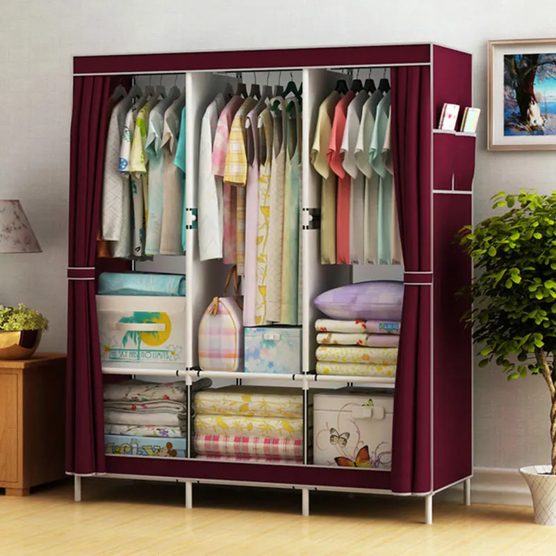 Simple Cloth Wardrobe Fabric Steel Tube Assembly Closet Bedroom Clothes Hanging Storage Wardrobe Dormitory Storage Cabinet
Simple Cloth Wardrobe Fabric Steel Tube Assembly Closet Bedroom Clothes Hanging Storage Wardrobe Dormitory Storage Cabinet
