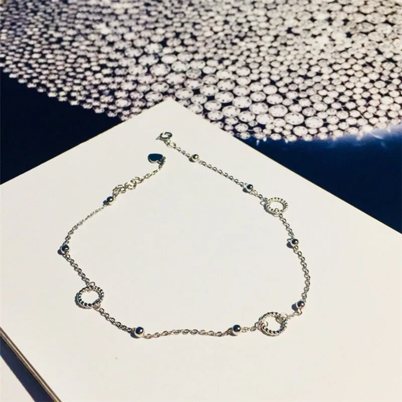 High quality 925 Sterling Silver Hollow Circle Anklet halhal Bracelet For Women Simple Female Student Summer Jewelry
High quality 925 Sterling Silver Hollow Circle Anklet halhal Bracelet For Women Simple Female Student Summer Jewelry