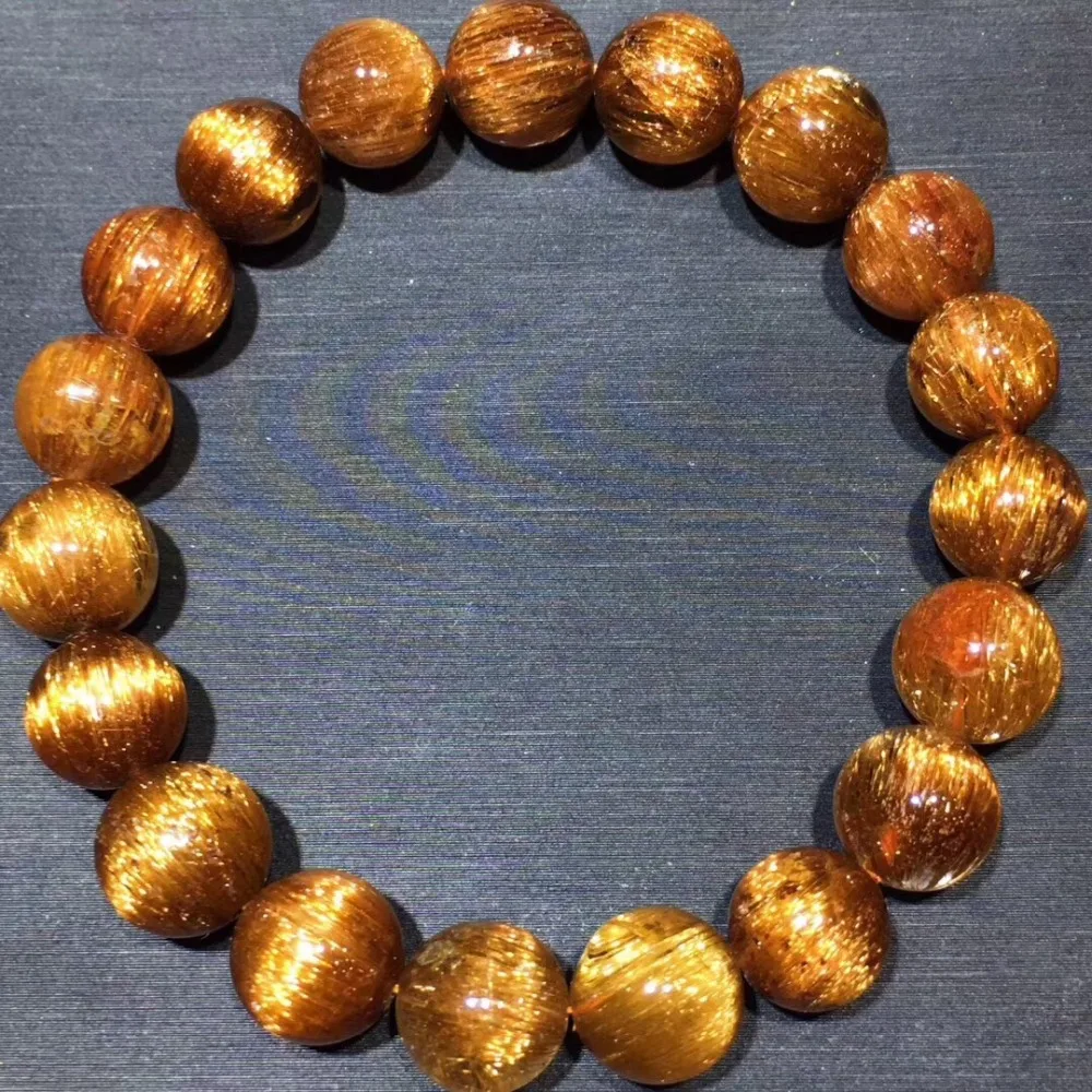 10.5mm Genuine Natural Copper Rutilated Quartz Crystal Bracelet Gemstone For Woman Lady Gift Round Beads Bracelets AAAAA
10.5mm Genuine Natural Copper Rutilated Quartz Crystal Bracelet Gemstone For Woman Lady Gift Round Beads Bracelets AAAAA
