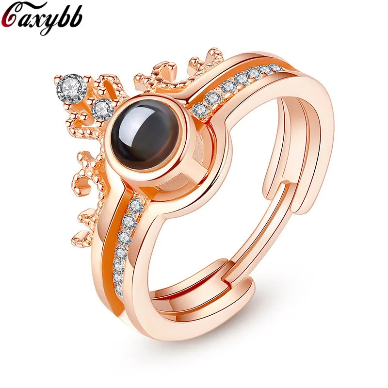 925 Sterling Silver/Rose Gold Ring For Women Stone Projection 100 Languages I Love You Fashion Engagement Wedding Ring Jewelry
925 Sterling Silver/Rose Gold Ring For Women Stone Projection 100 Languages I Love You Fashion Engagement Wedding Ring Jewelry