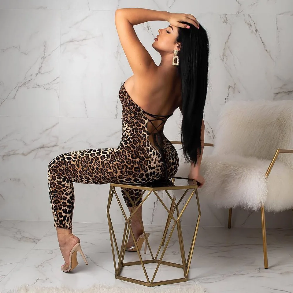 Sexy Leopard Women Off Shoulder Bodysuits Summer Pants Jumpsuits Strapless backless Women Bodysuits
Sexy Leopard Women Off Shoulder Bodysuits Summer Pants Jumpsuits Strapless backless Women Bodysuits