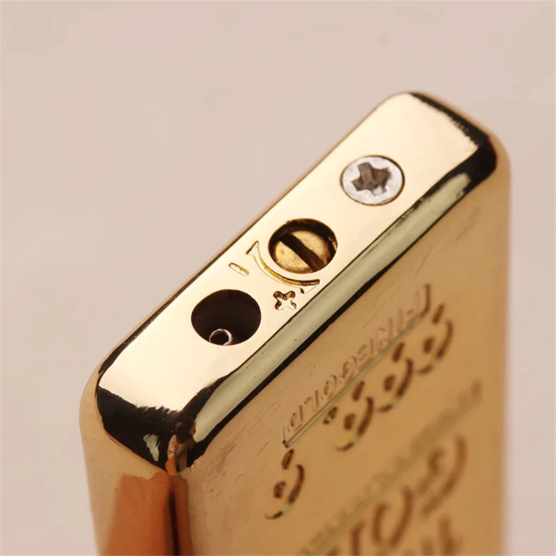 Gold Brick Metal Compact Jet Butane Flint Lighter Gasoline Lighter Inflated Gas Bullion Oil Lighter Grinding Wheel
Gold Brick Metal Compact Jet Butane Flint Lighter Gasoline Lighter Inflated Gas Bullion Oil Lighter Grinding Wheel