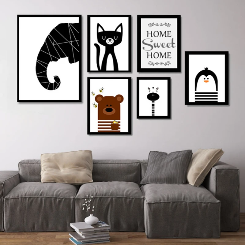Nordic Elephant Bear Cat Penguin Animals Paintings Posters And Prints Wall Pictures For Living Room Home Wall Decor No Frame
Nordic Elephant Bear Cat Penguin Animals Paintings Posters And Prints Wall Pictures For Living Room Home Wall Decor No Frame