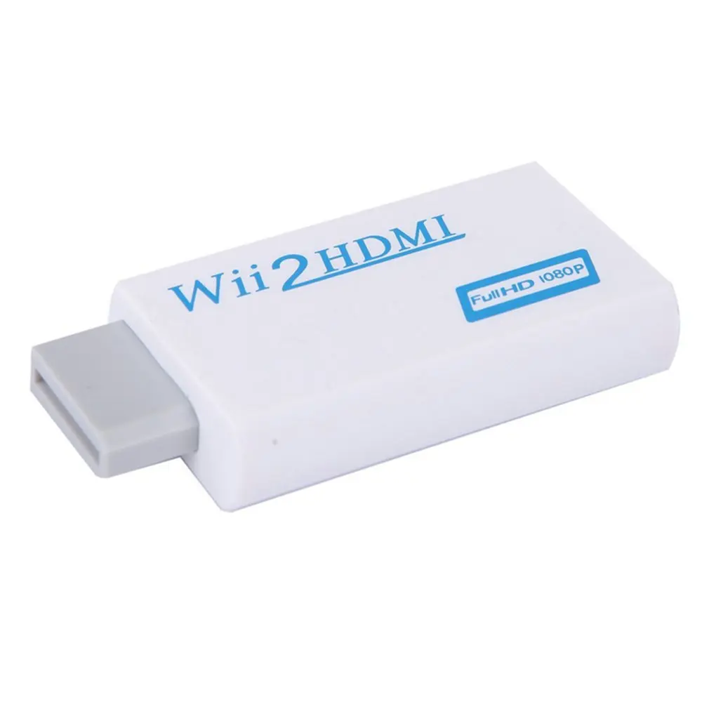Адаптер конвертера Wii-HDMI с Аудиоразъемом 3 5 мм и выходом HDMI поддерживает все