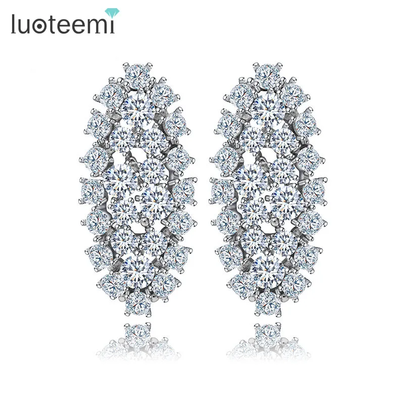 LUOTEEMI Fashion Wedding Accessories for Bridal Oval Full CZ Paved Drop Earring for Women boucle oreille femme Earring of Set
LUOTEEMI Fashion Wedding Accessories for Bridal Oval Full CZ Paved Drop Earring for Women boucle oreille femme Earring of Set