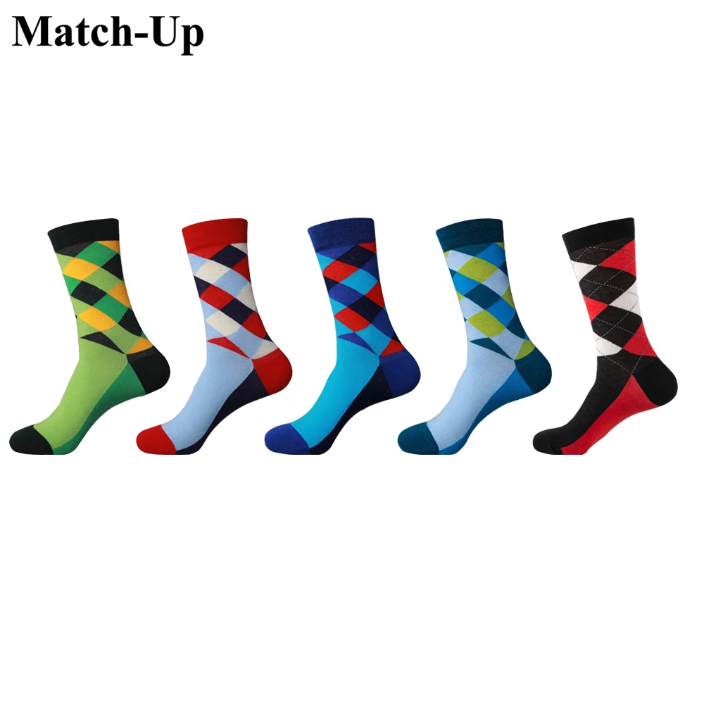 Match-Up Standard Cotton Casual Free High Quality Delivery Color rhombus square, Colorful Clothes Socks (5 Pairs/Lot) US 7.5-12
Match-Up Standard Cotton Casual Free High Quality Delivery Color rhombus square, Colorful Clothes Socks (5 Pairs/Lot) US 7.5-12