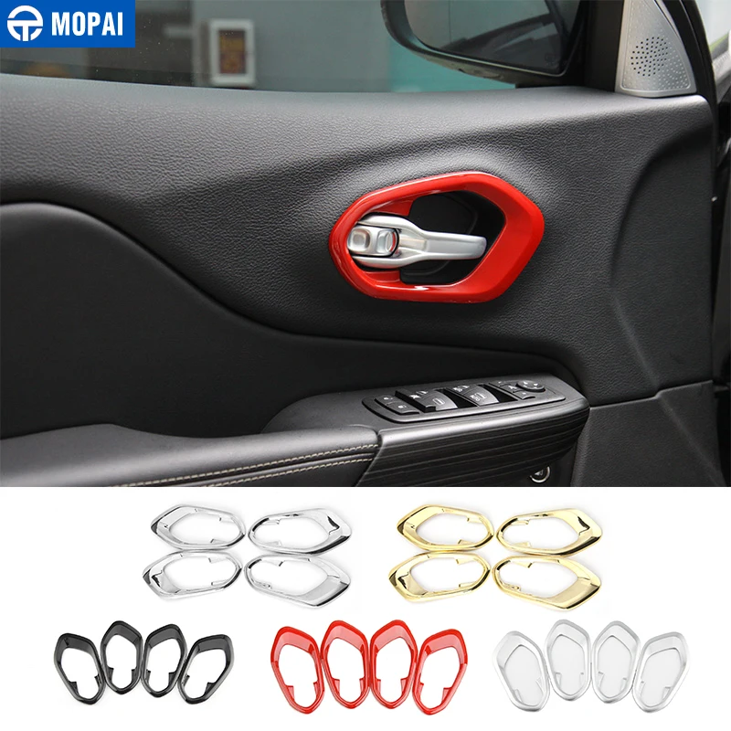MOPAI Car Accessories Inner Door Handle Decoration Cover Bezel Trim ABS Stickers for Jeep Cherokee 2014 Up Car Styling 
MOPAI Car Accessories Inner Door Handle Decoration Cover Bezel Trim ABS Stickers for Jeep Cherokee 2014 Up Car Styling